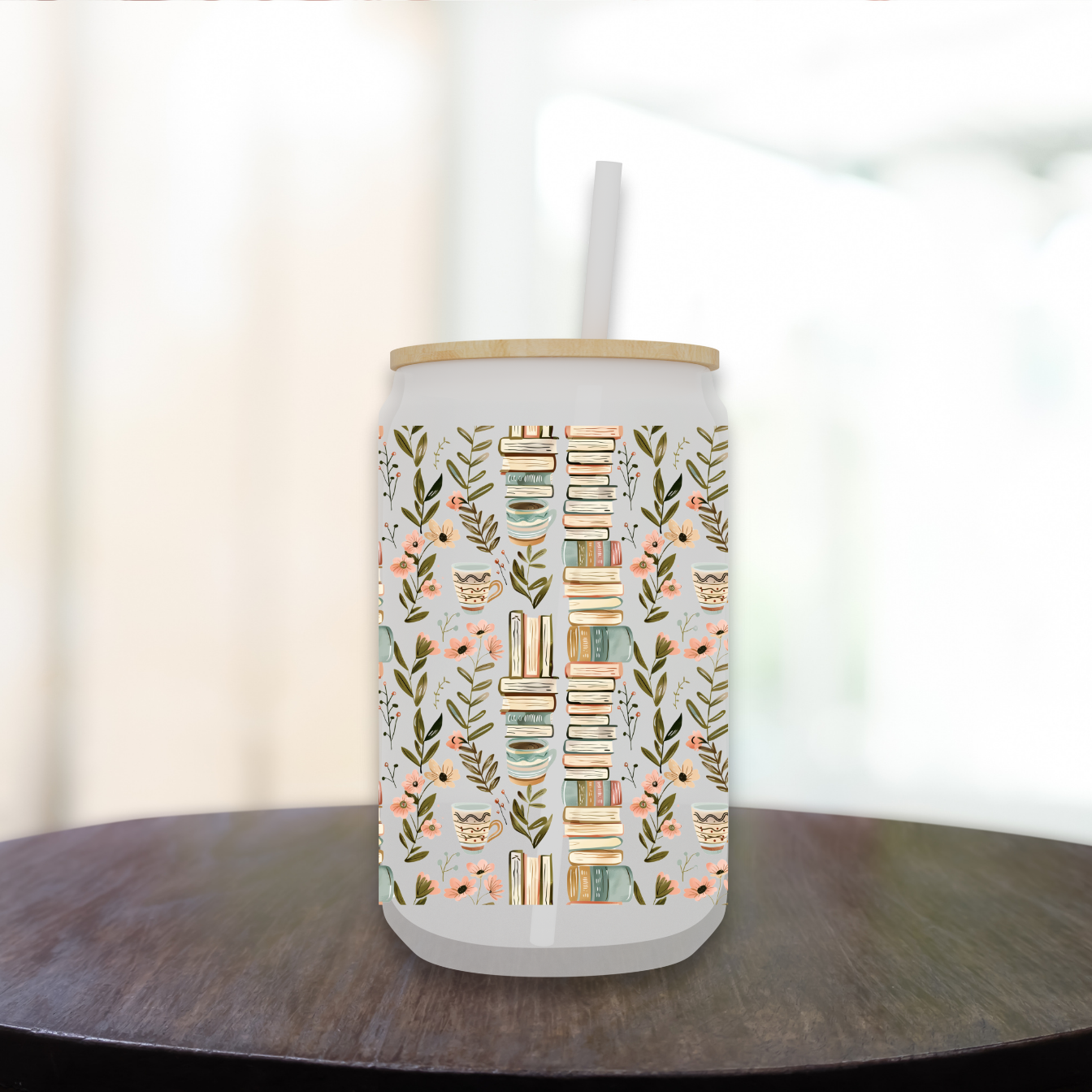 Stacked Stories | Frosted Glass Can Cup