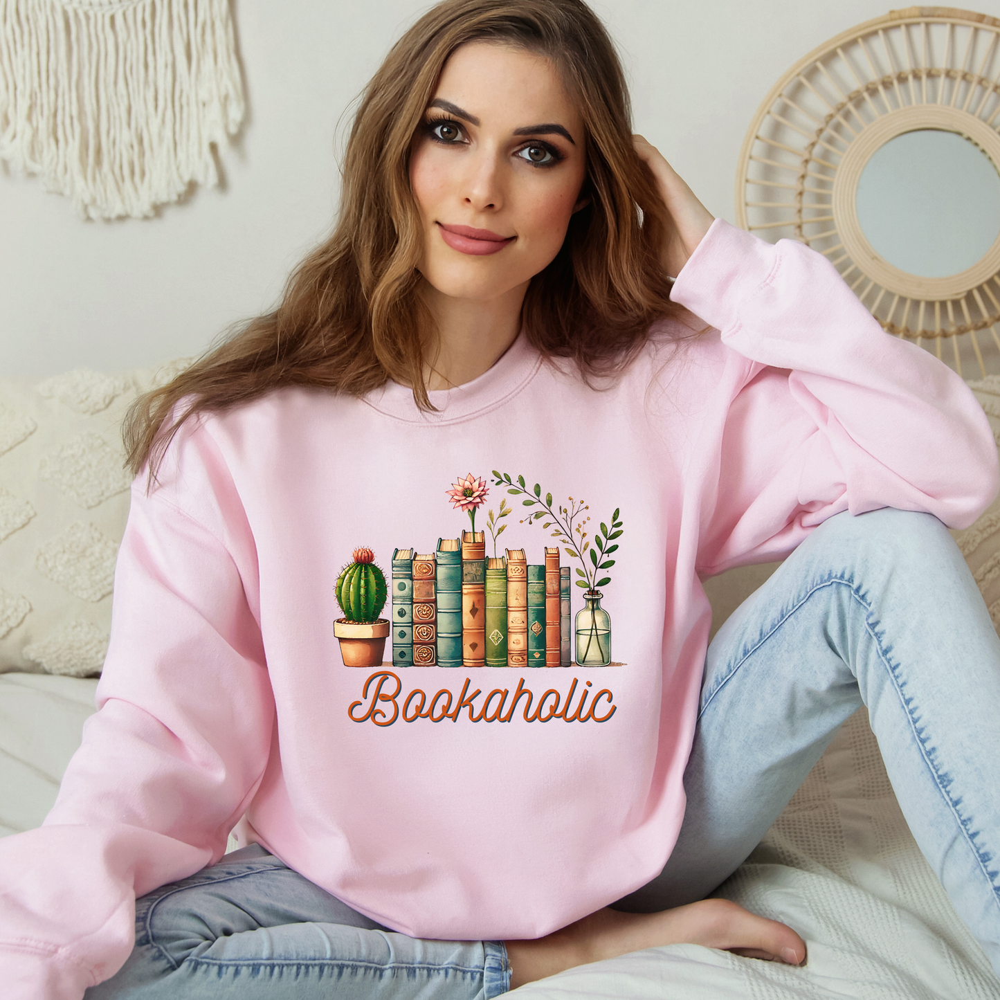 Bookaholic (Pink) | Adult Sweatshirt