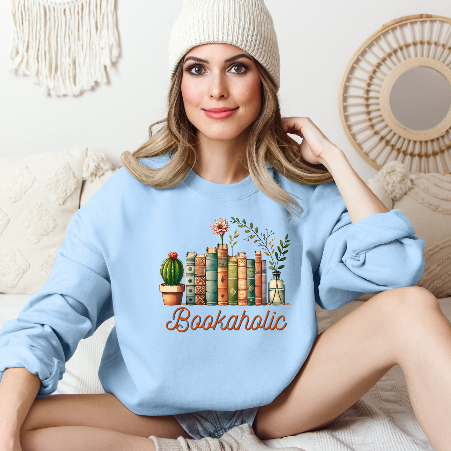 Bookaholic (Pink) | Adult Sweatshirt
