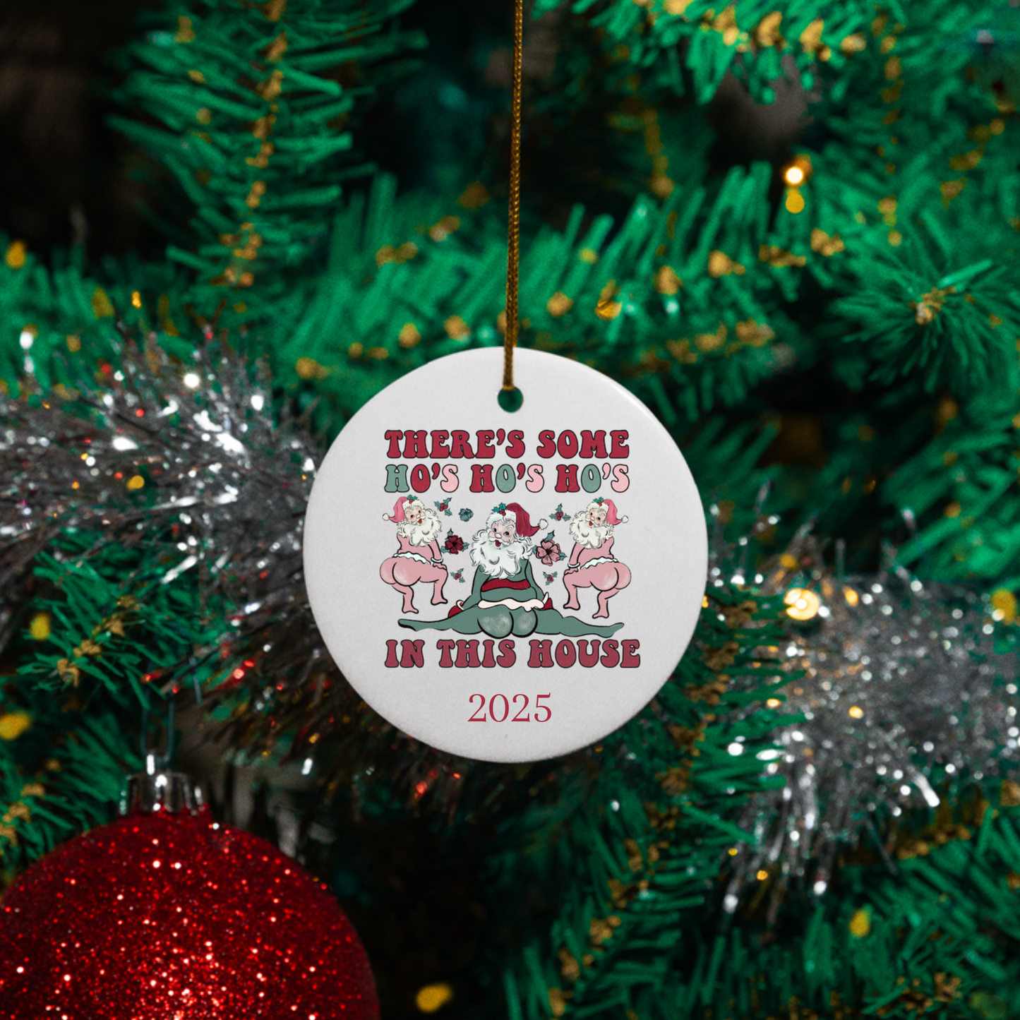 Hos Hos Hos In This House | Circle Ornament