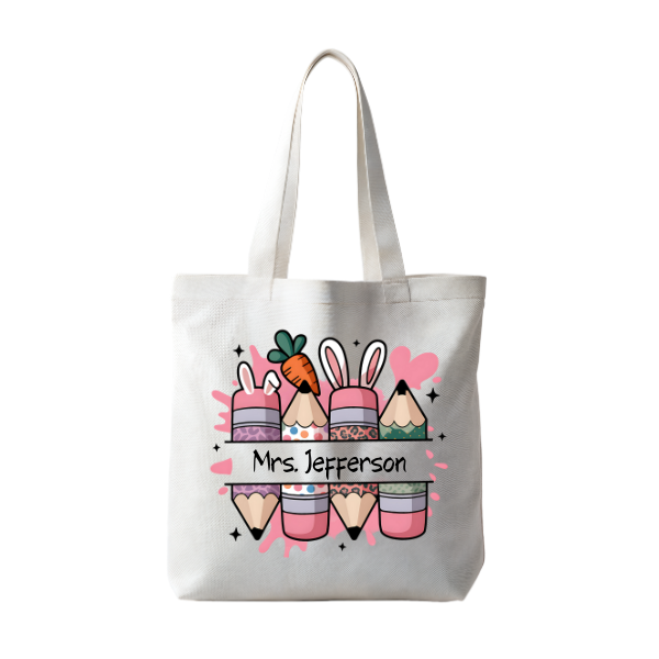 Custom Name Easter Pencils | Tote Bag