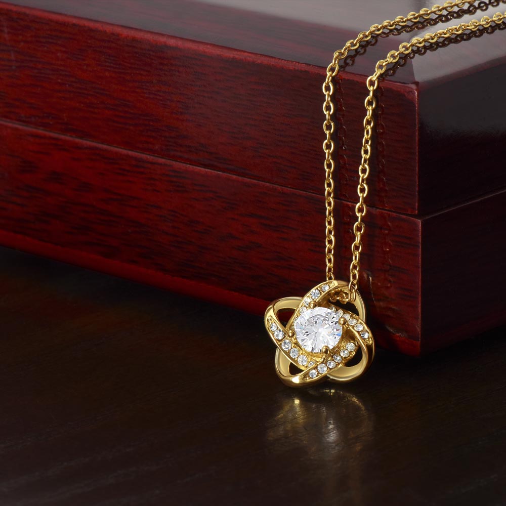 To My Bada$$ Wife | Gold Love Knot Necklace