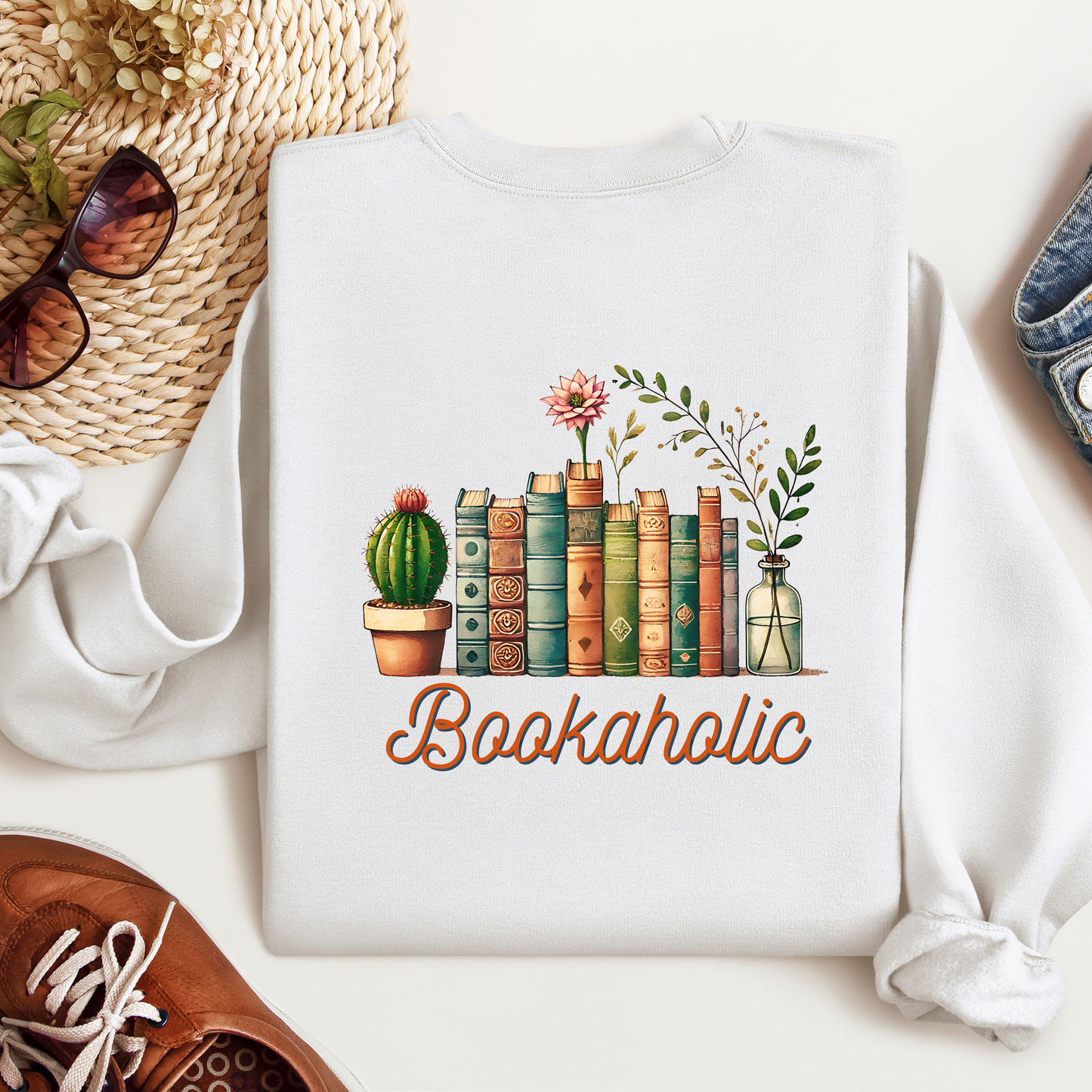 Bookaholic (Pink) | Adult Sweatshirt