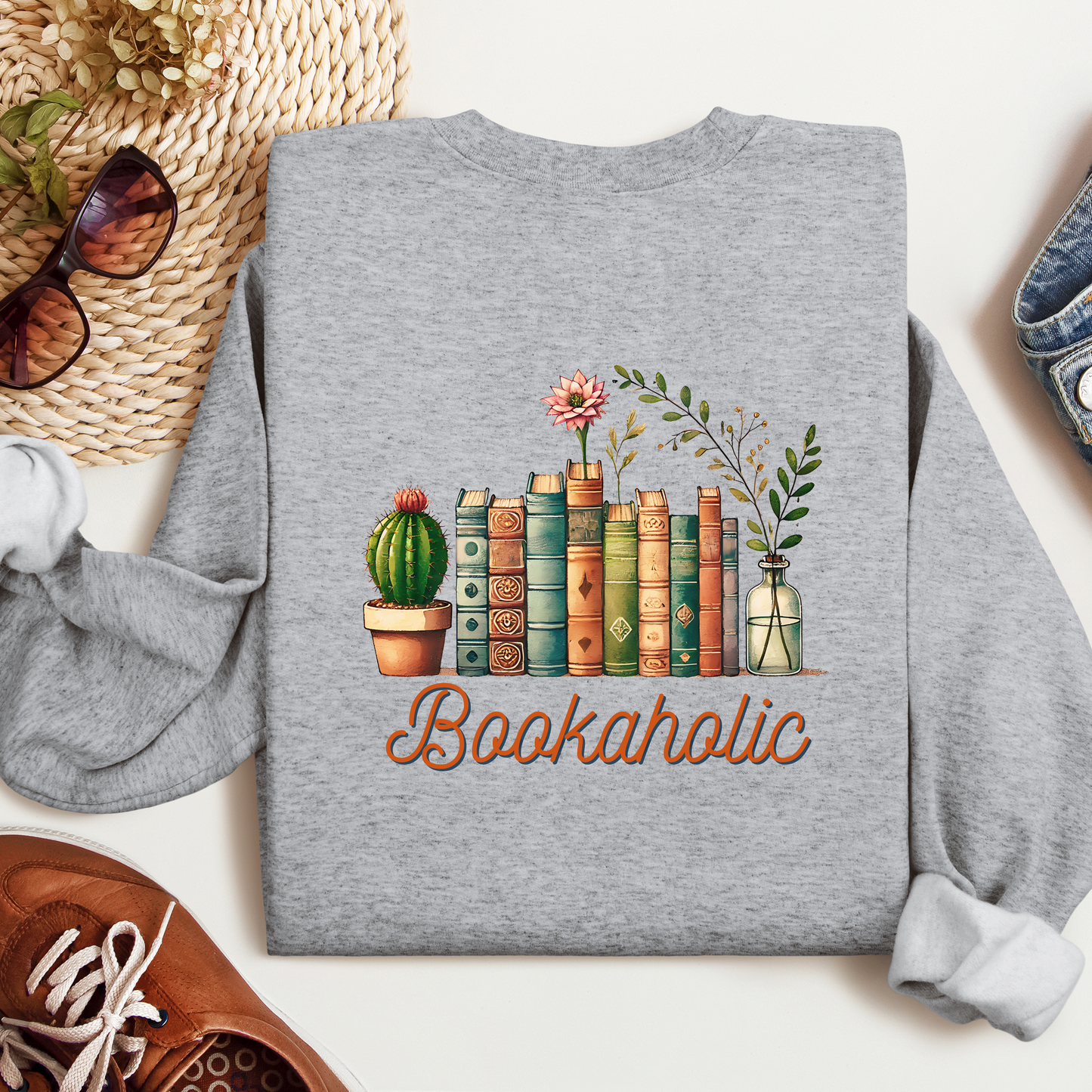 Bookaholic (Pink) | Adult Sweatshirt