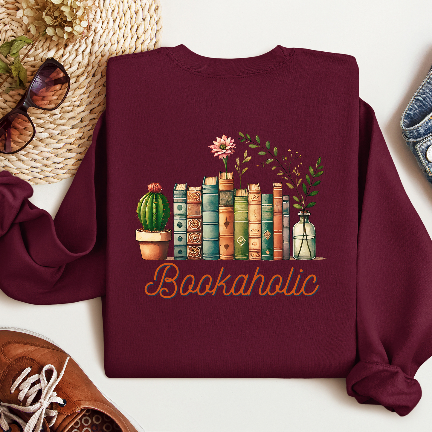 Bookaholic (Pink) | Adult Sweatshirt