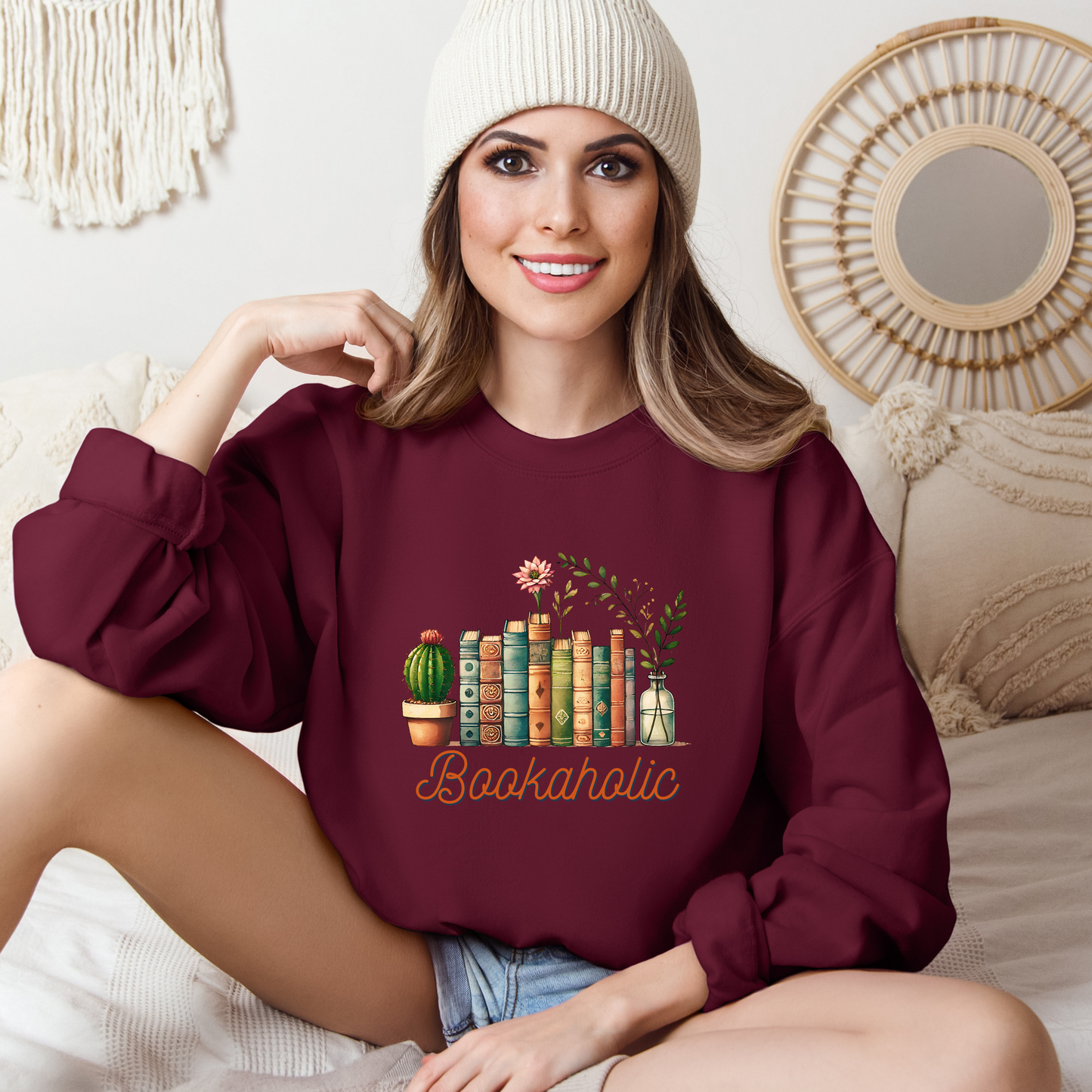 Bookaholic (Pink) | Adult Sweatshirt