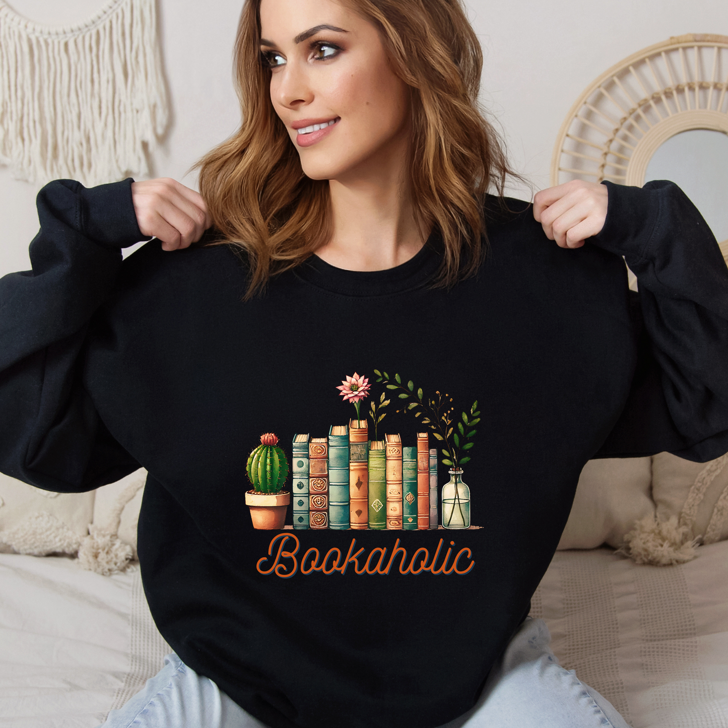 Bookaholic (Pink) | Adult Sweatshirt
