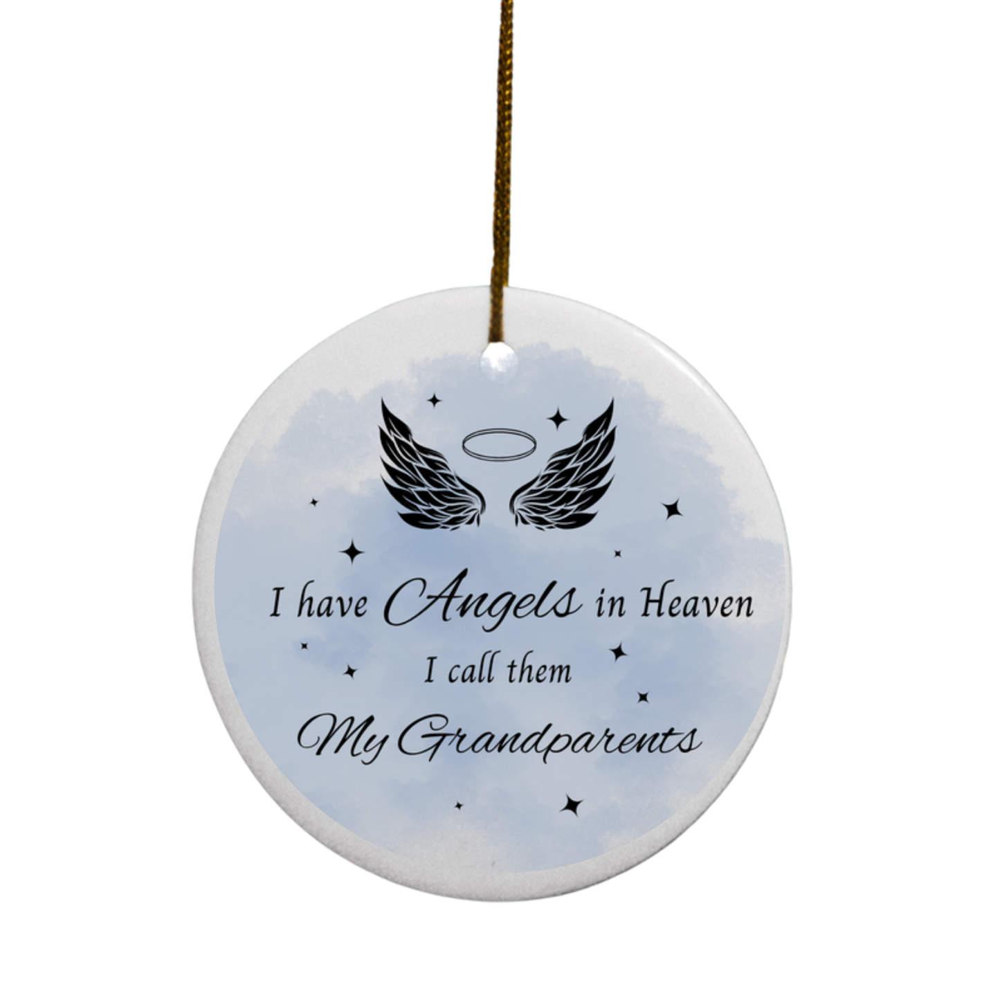Angel(s) in Heaven Memorial | Circle Ornament