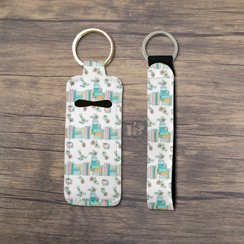 Shelf Life | Neoprene Lip Balm Holder and Wristlet Keychain Set