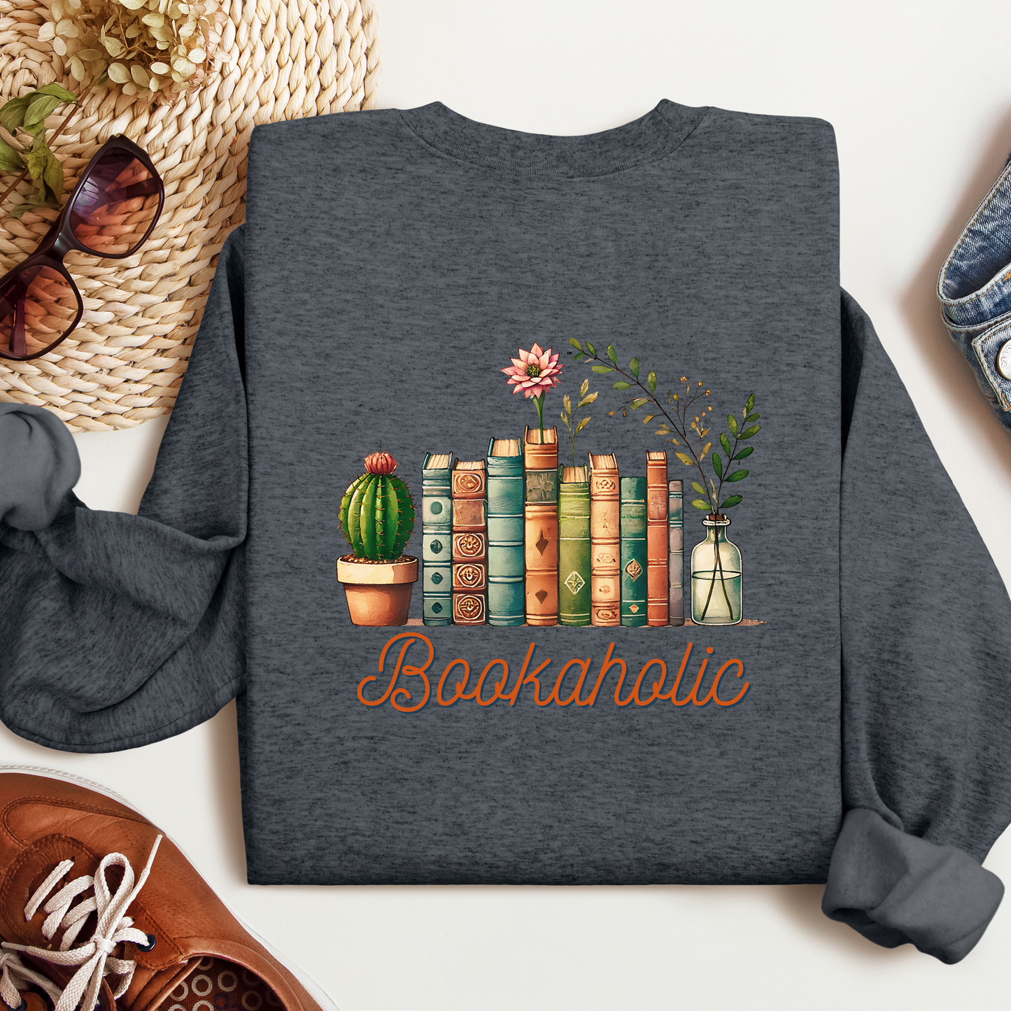 Bookaholic (Pink) | Adult Sweatshirt