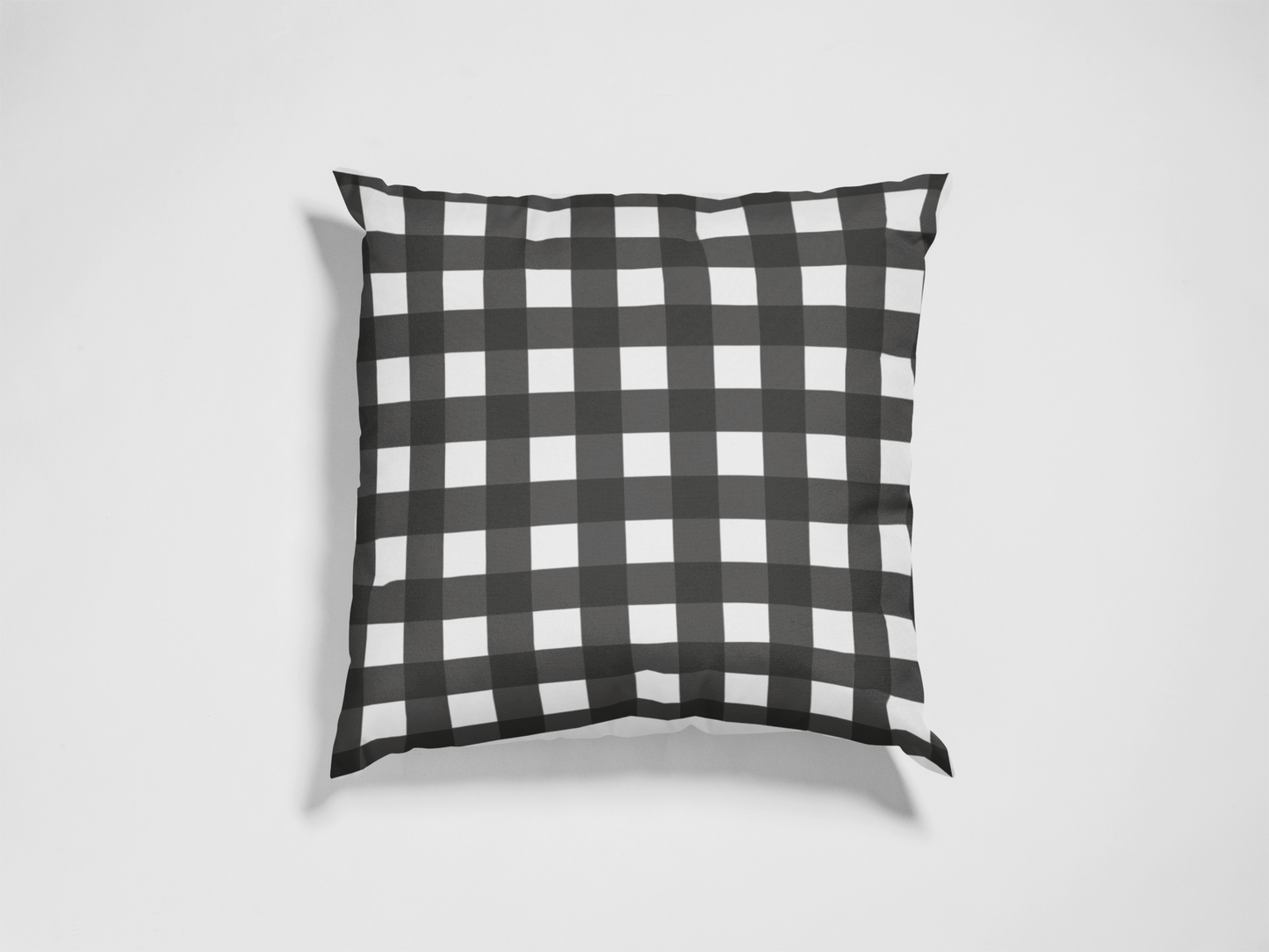 Home Sweet Home Buffalo Plaid | Reversible Square Decorative Pillow 18in x 18in