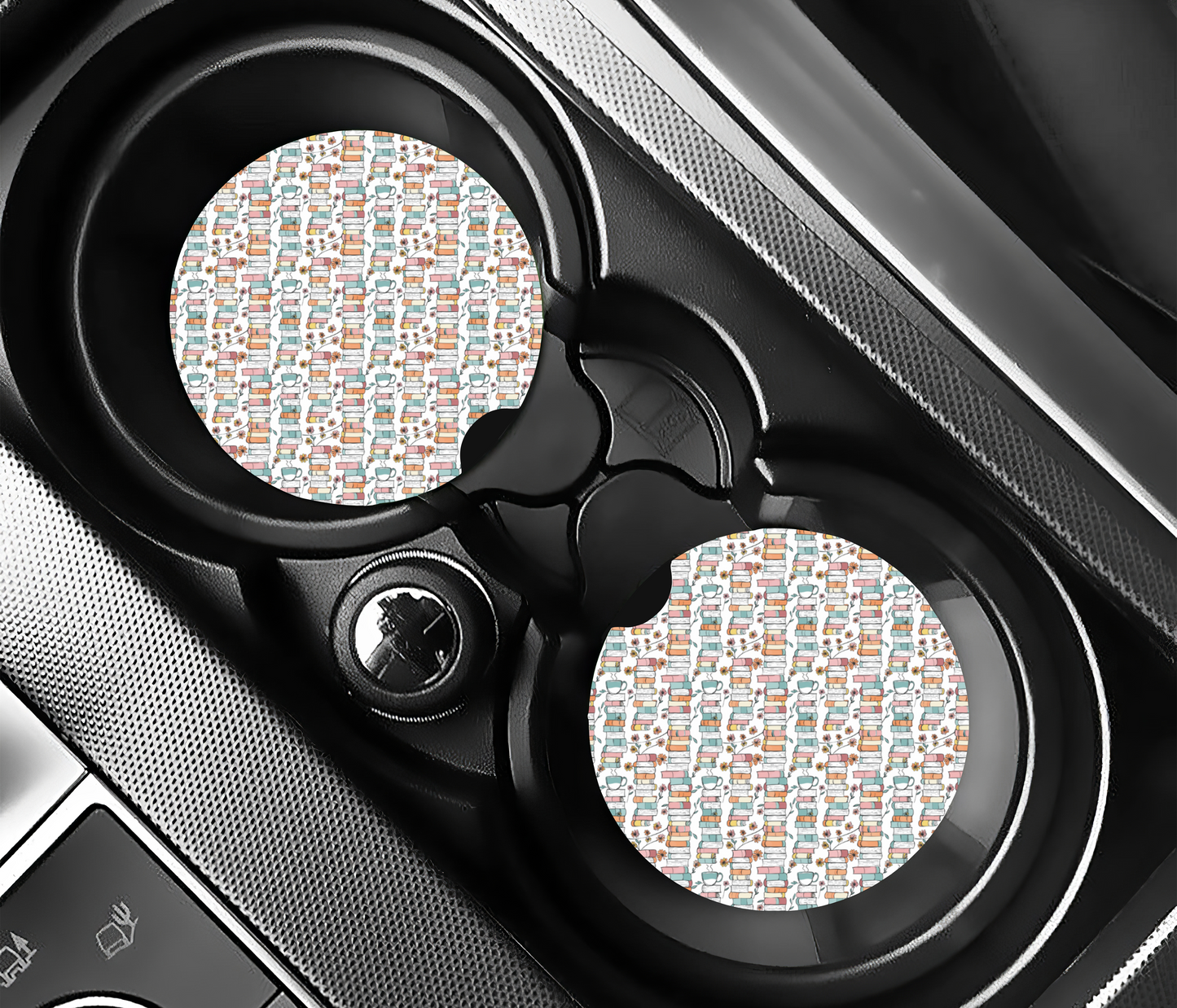 Chapters & Coffee | Car Coaster Set