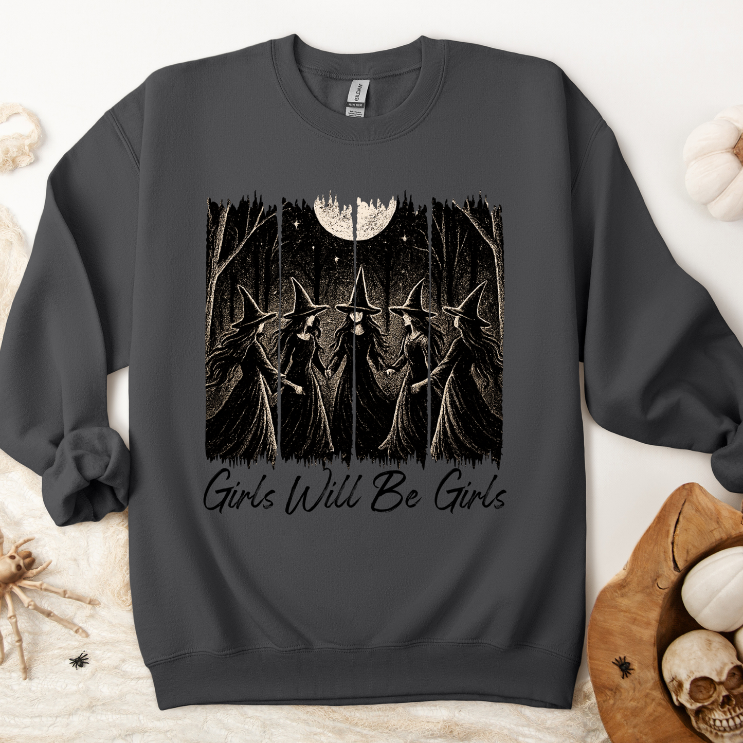 Girls Will Be Girls Salem Witch Coven | Adult Sweatshirt