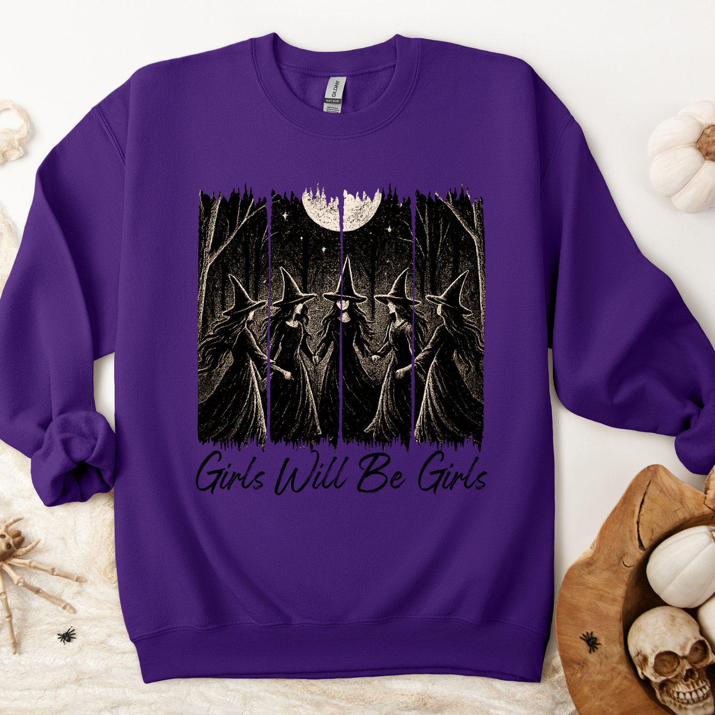Girls Will Be Girls Salem Witch Coven | Adult Sweatshirt