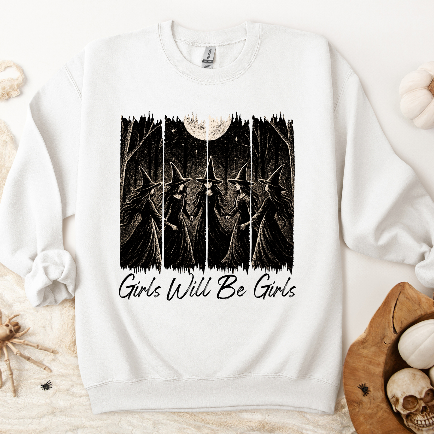 Girls Will Be Girls Salem Witch Coven | Adult Sweatshirt