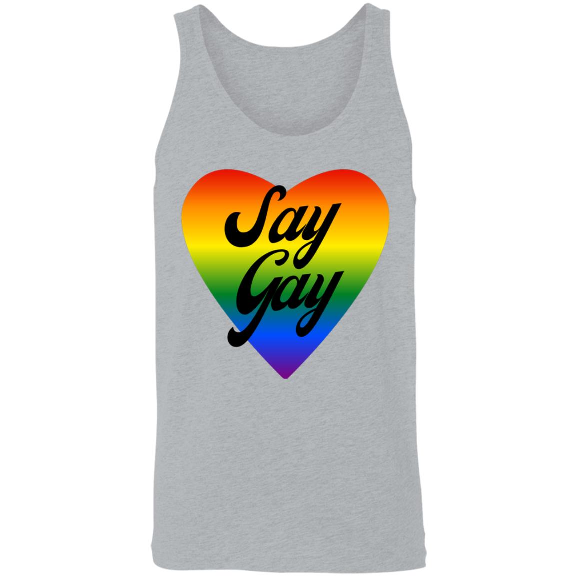 Say Gay Rainbow Heart | Tank Top