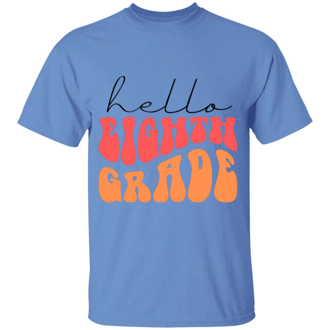 Hello Eighth Grade Retro Pink | Youth and Adult T-Shirts