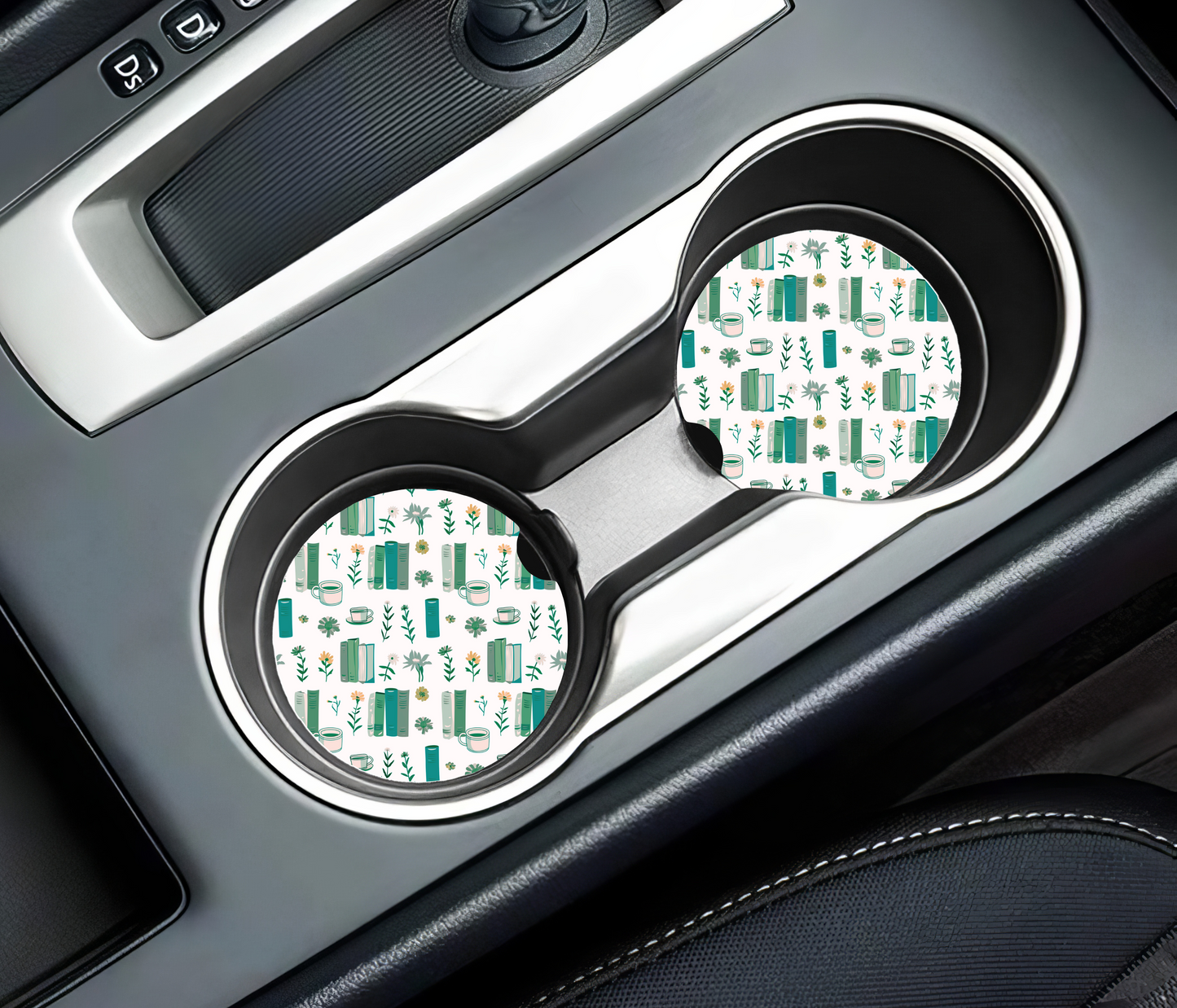 Literary Blooms | Car Coaster Set