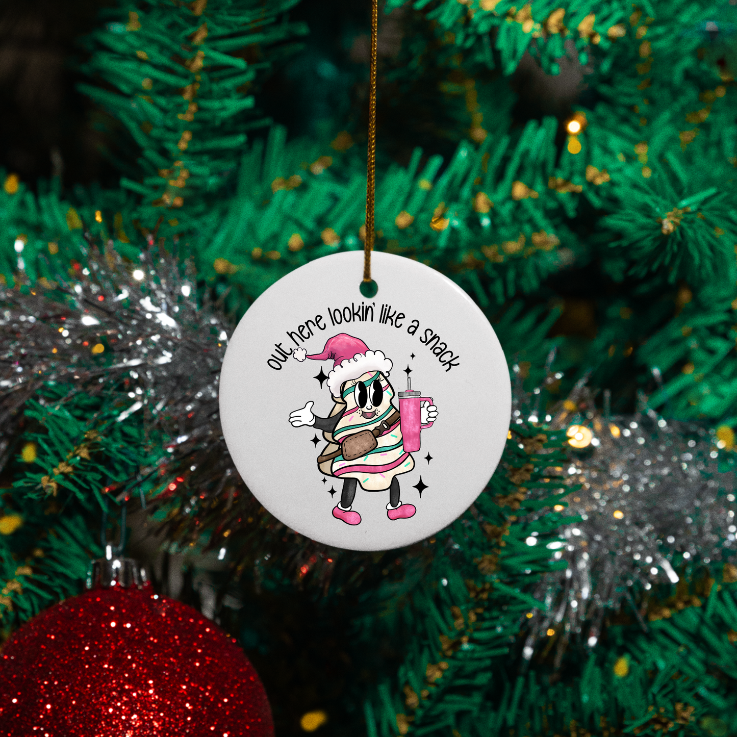 Lookin' Like A Snack | Circle Ornament