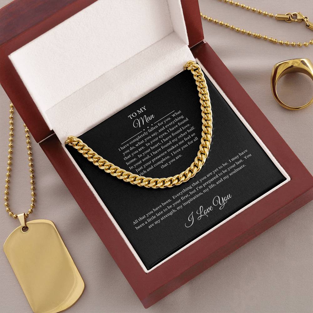 To My Man, I Have Fallen | Cuban Chain Necklace