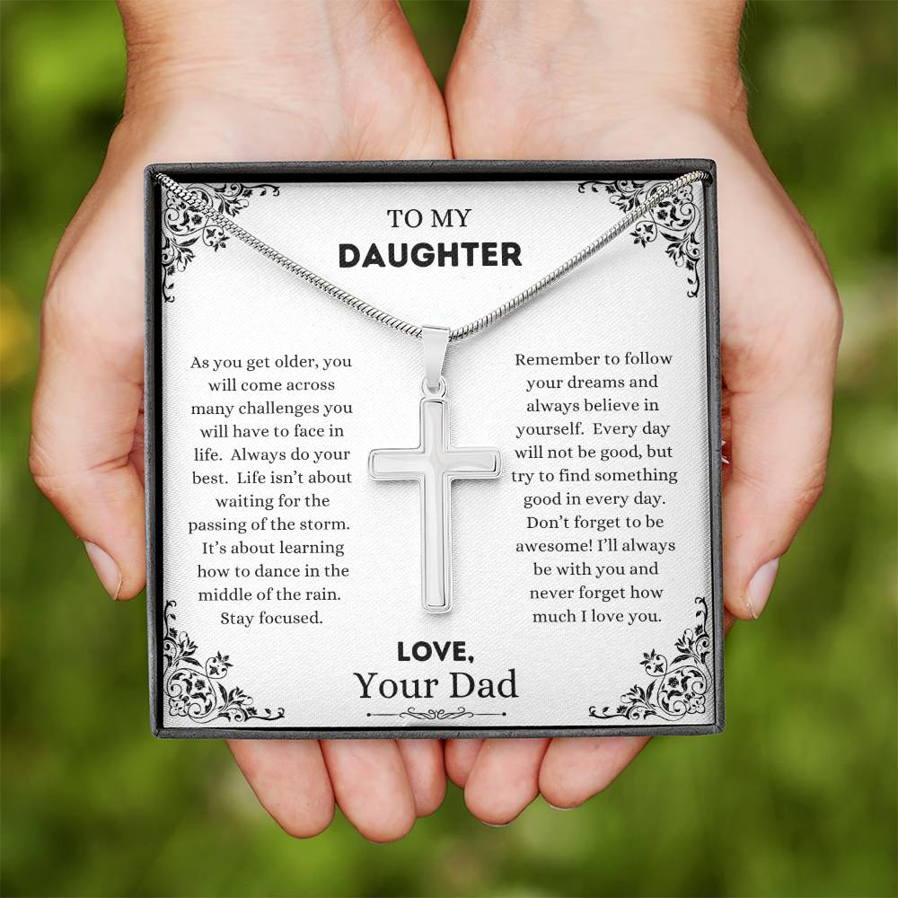 To My Daughter, Love Your Dad | Cross Necklace