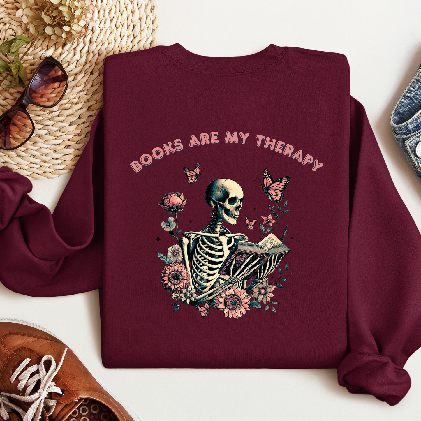 Books Are My Therapy | Adult Sweatshirt