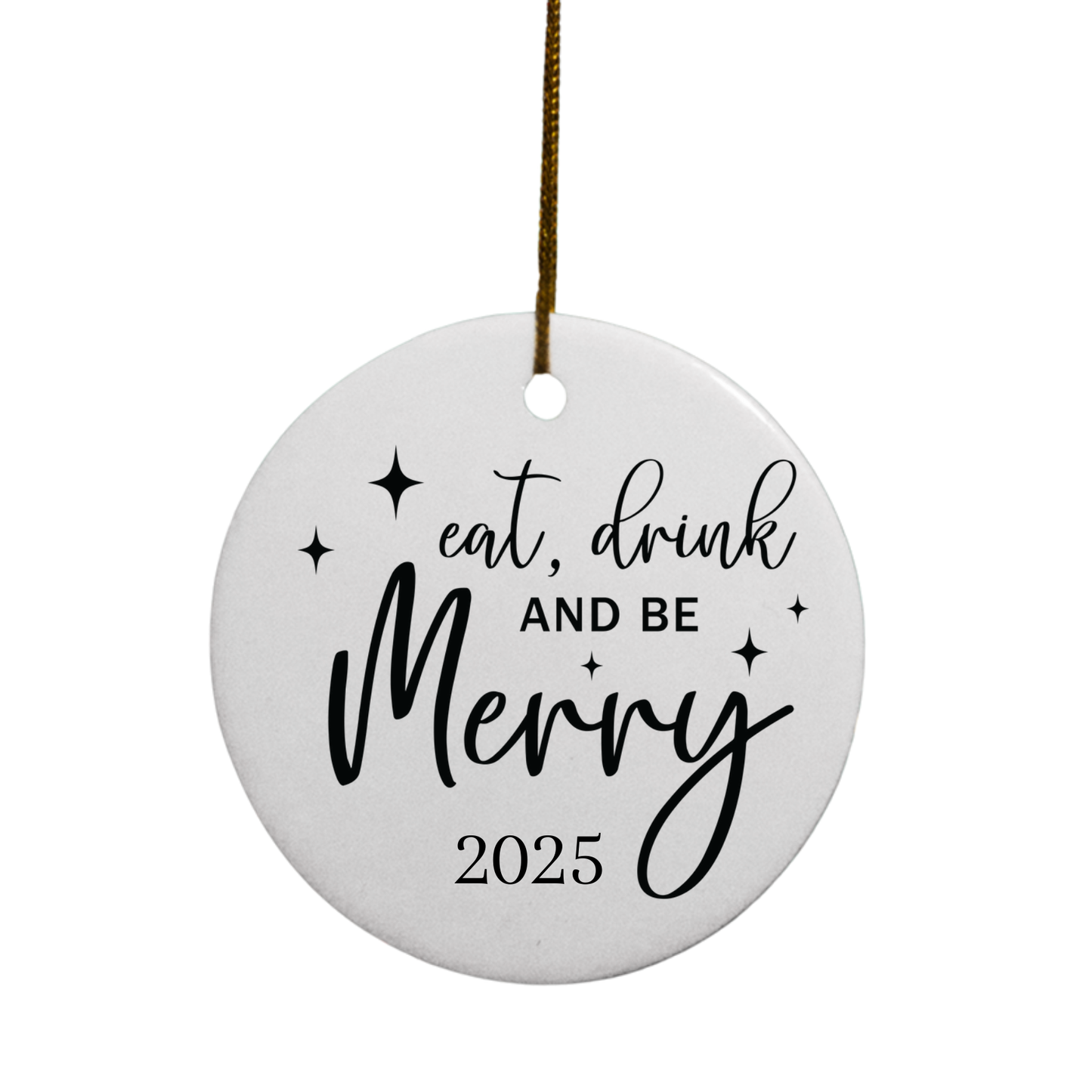 2025 Black and White Christmas Quotes | Circle Ornaments