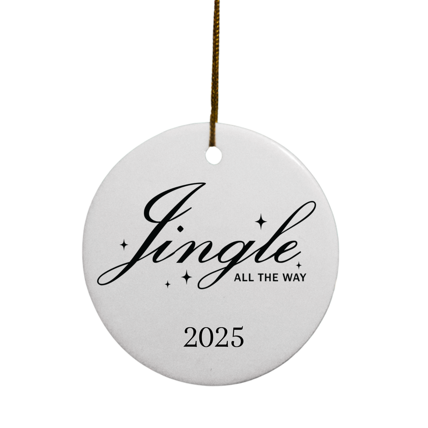 2025 Black and White Christmas Quotes | Circle Ornaments