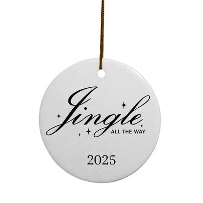 2025 Black and White Christmas Quotes | Circle Ornaments
