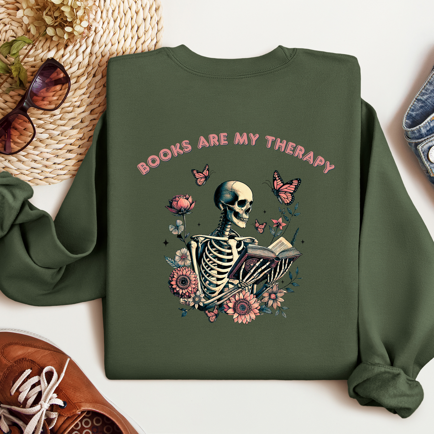 Books Are My Therapy | Adult Sweatshirt
