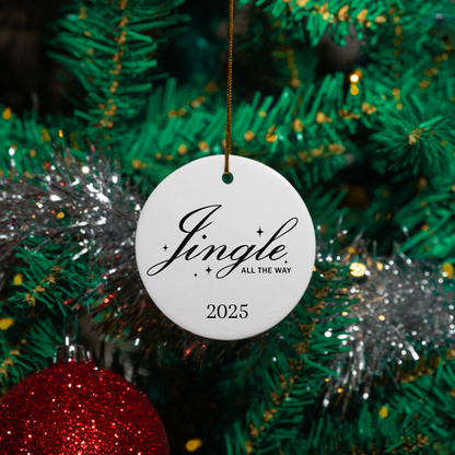 2025 Black and White Christmas Quotes | Circle Ornaments