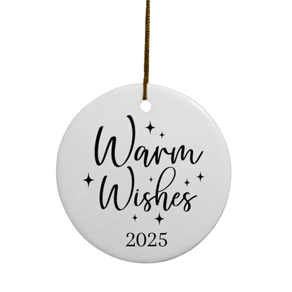 2025 Black and White Christmas Quotes | Circle Ornaments