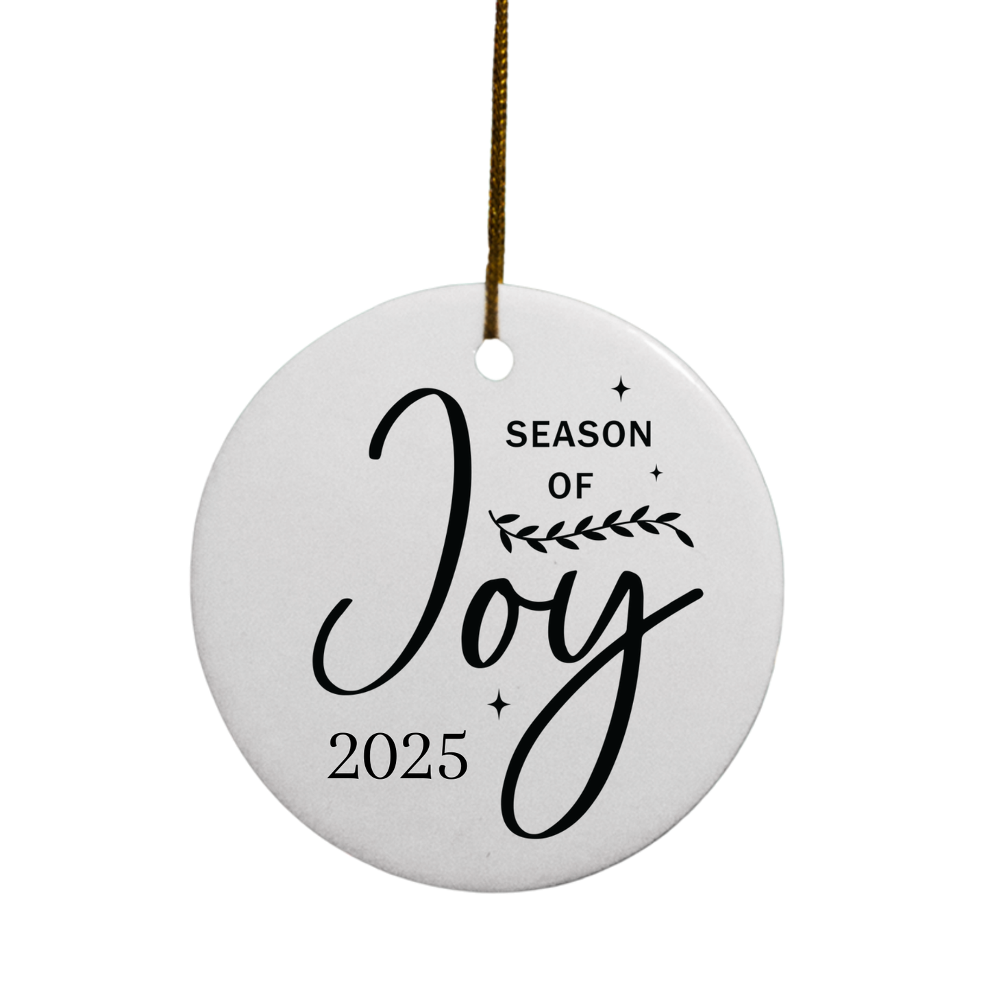 2025 Black and White Christmas Quotes | Circle Ornaments
