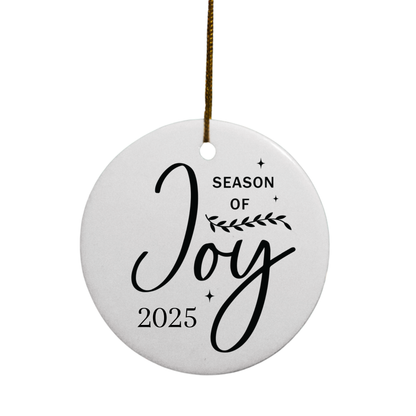 2025 Black and White Christmas Quotes | Circle Ornaments