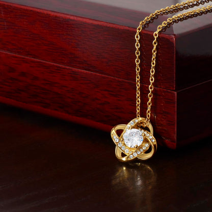 To My Bada$$ Wife | Gold Love Knot Necklace