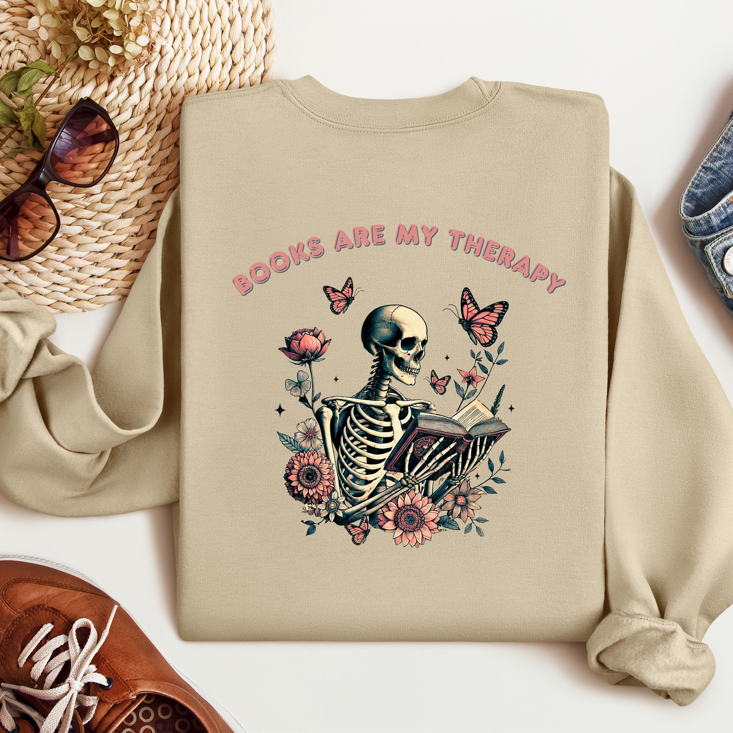Books Are My Therapy | Adult Sweatshirt