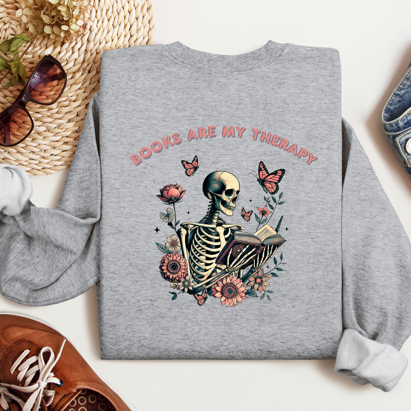 Books Are My Therapy | Adult Sweatshirt