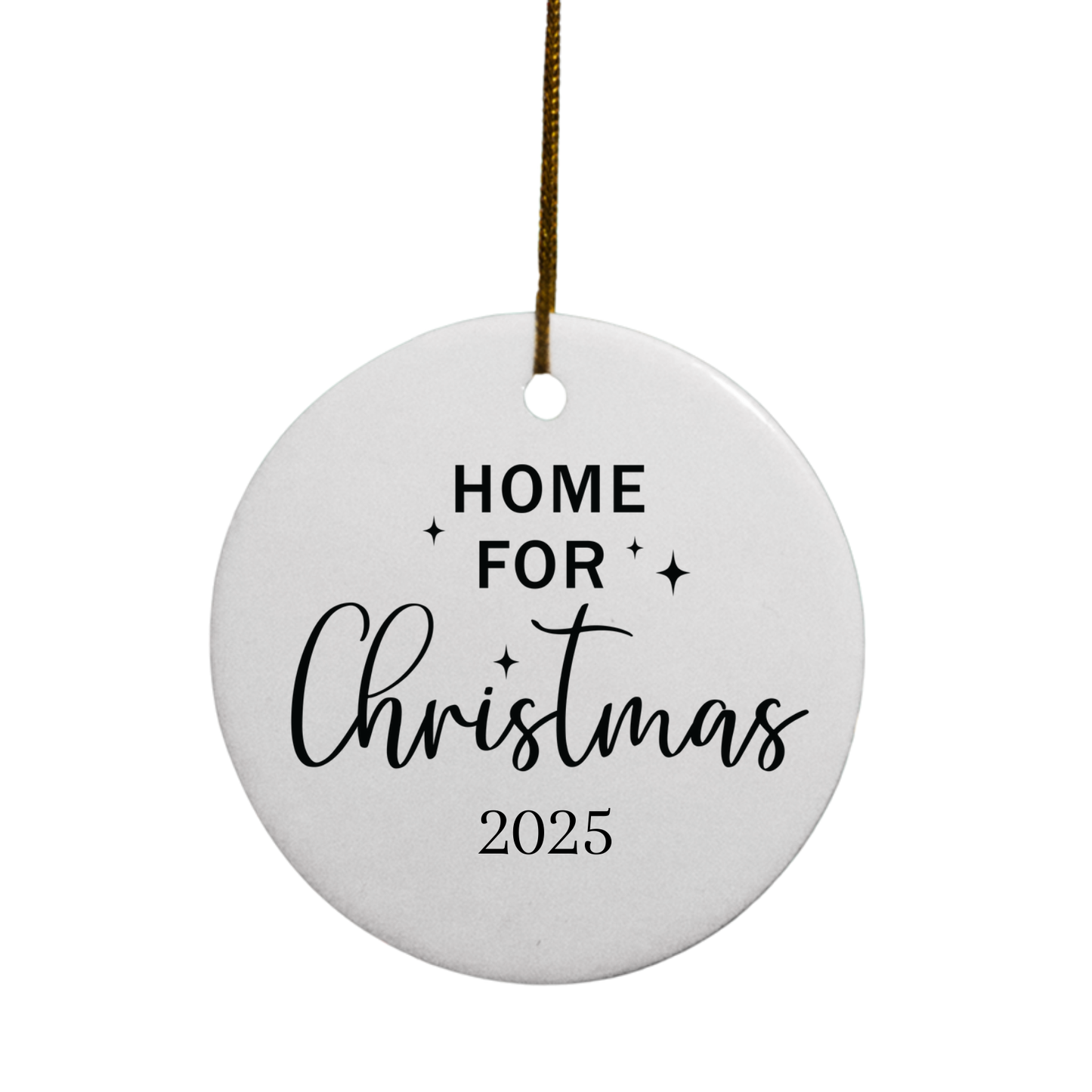 2025 Black and White Christmas Quotes | Circle Ornaments
