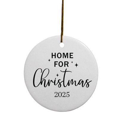 2025 Black and White Christmas Quotes | Circle Ornaments