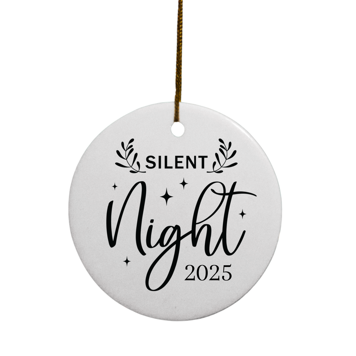 2025 Black and White Christmas Quotes | Circle Ornaments