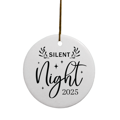 2025 Black and White Christmas Quotes | Circle Ornaments