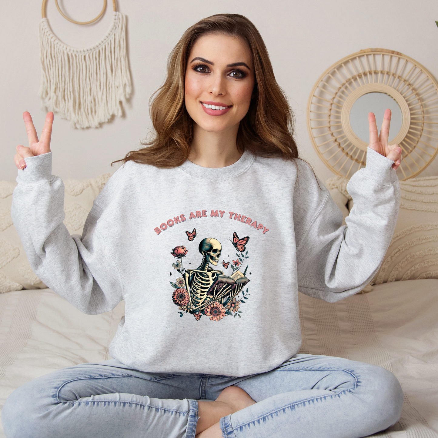 Books Are My Therapy | Adult Sweatshirt