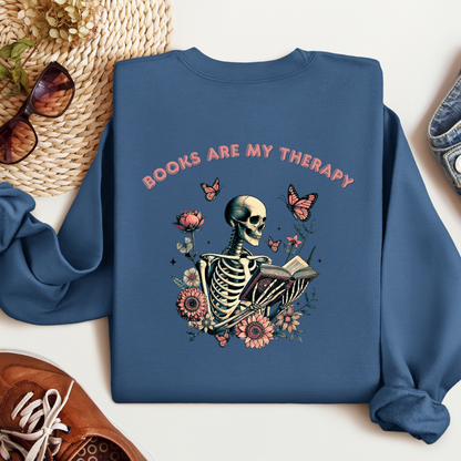 Books Are My Therapy | Adult Sweatshirt
