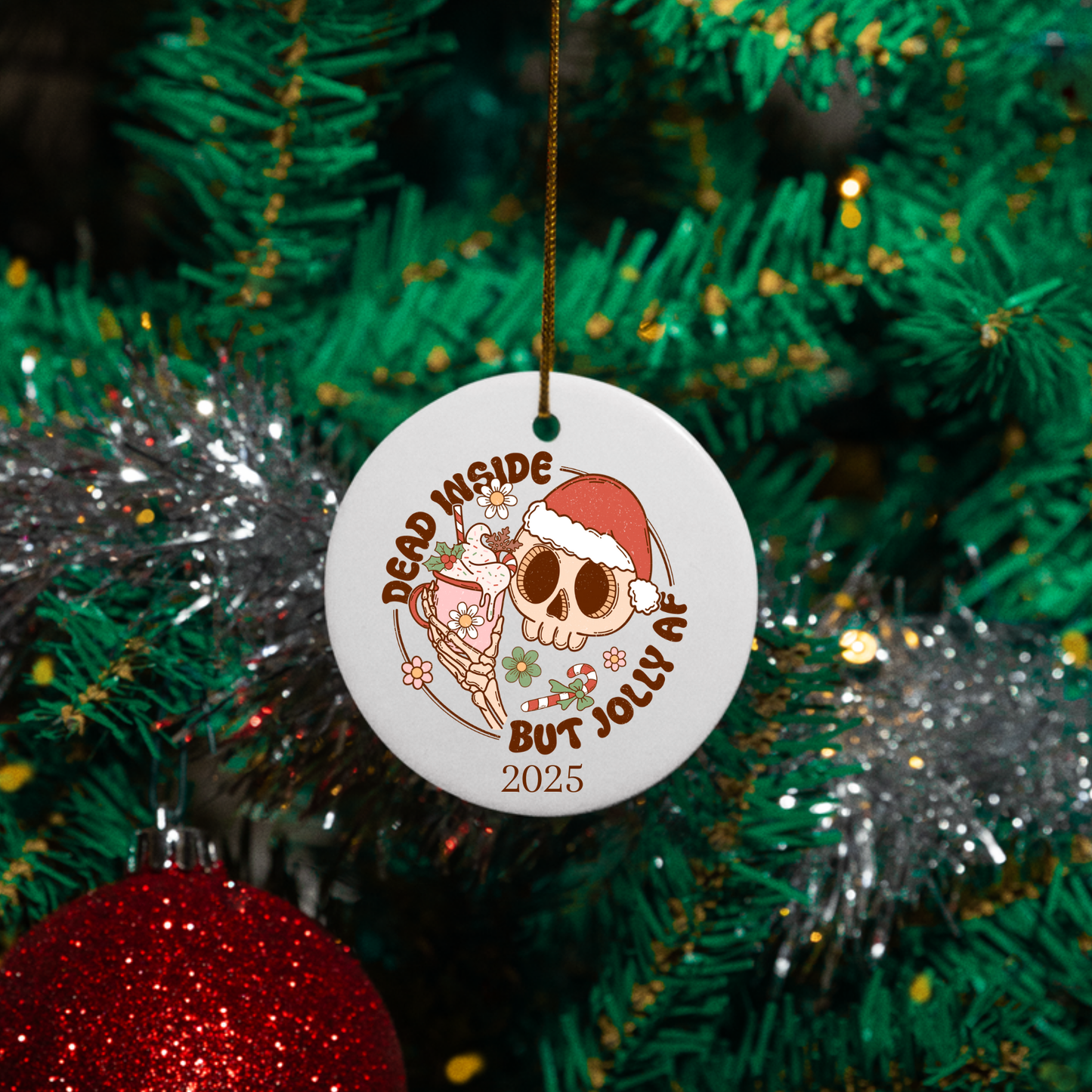 2025 Retro Christmas | Circle Ornaments
