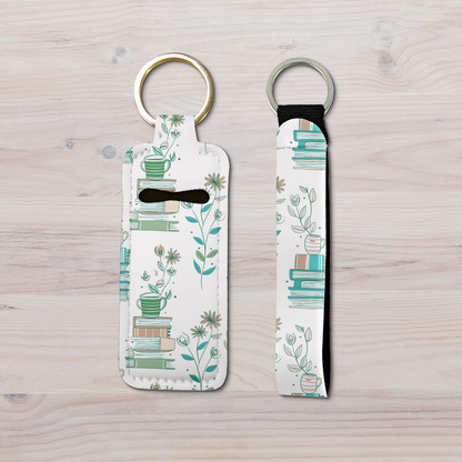Timeless Tales | Neoprene Lip Balm Holder and Wristlet Keychain Set