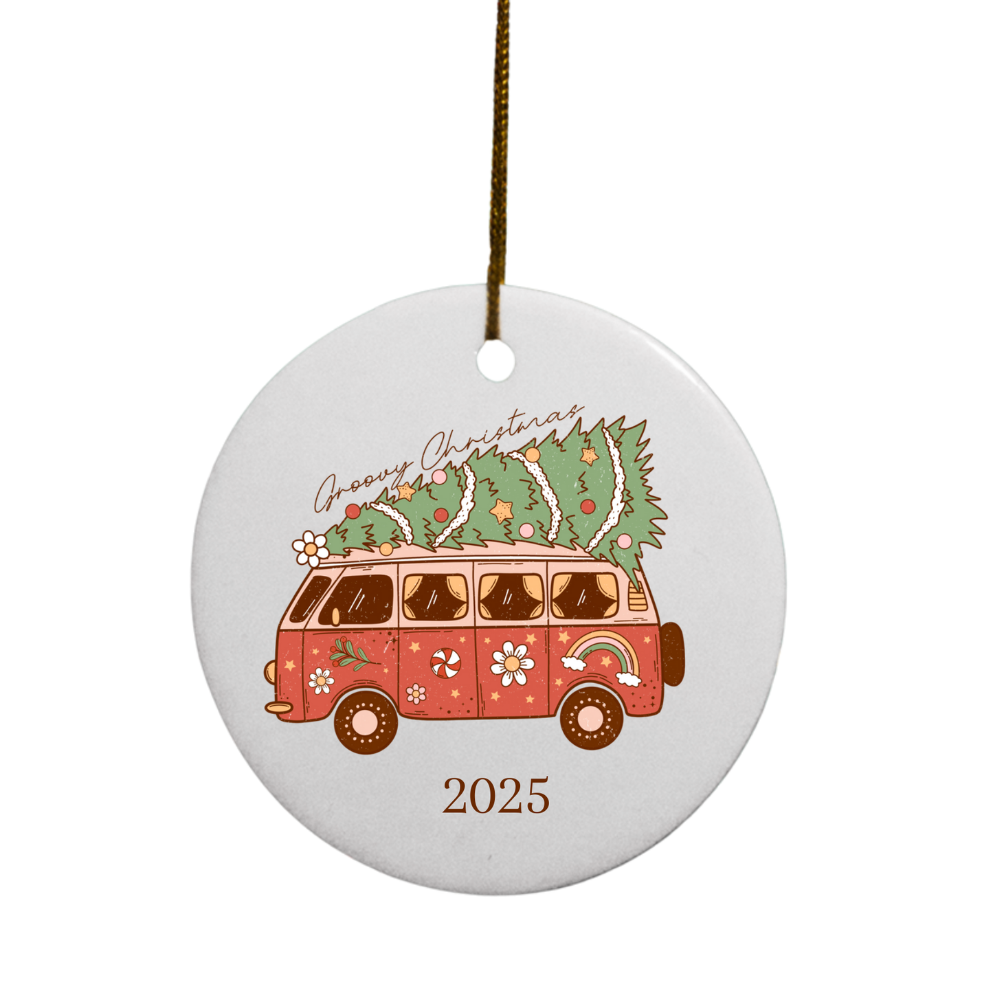 2025 Retro Christmas | Circle Ornaments