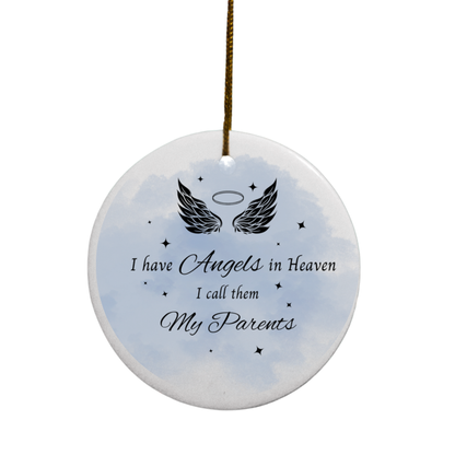 Angel(s) in Heaven Memorial | Circle Ornament