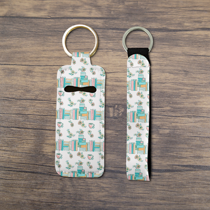 Shelf Life | Neoprene Lip Balm Holder and Wristlet Keychain Set