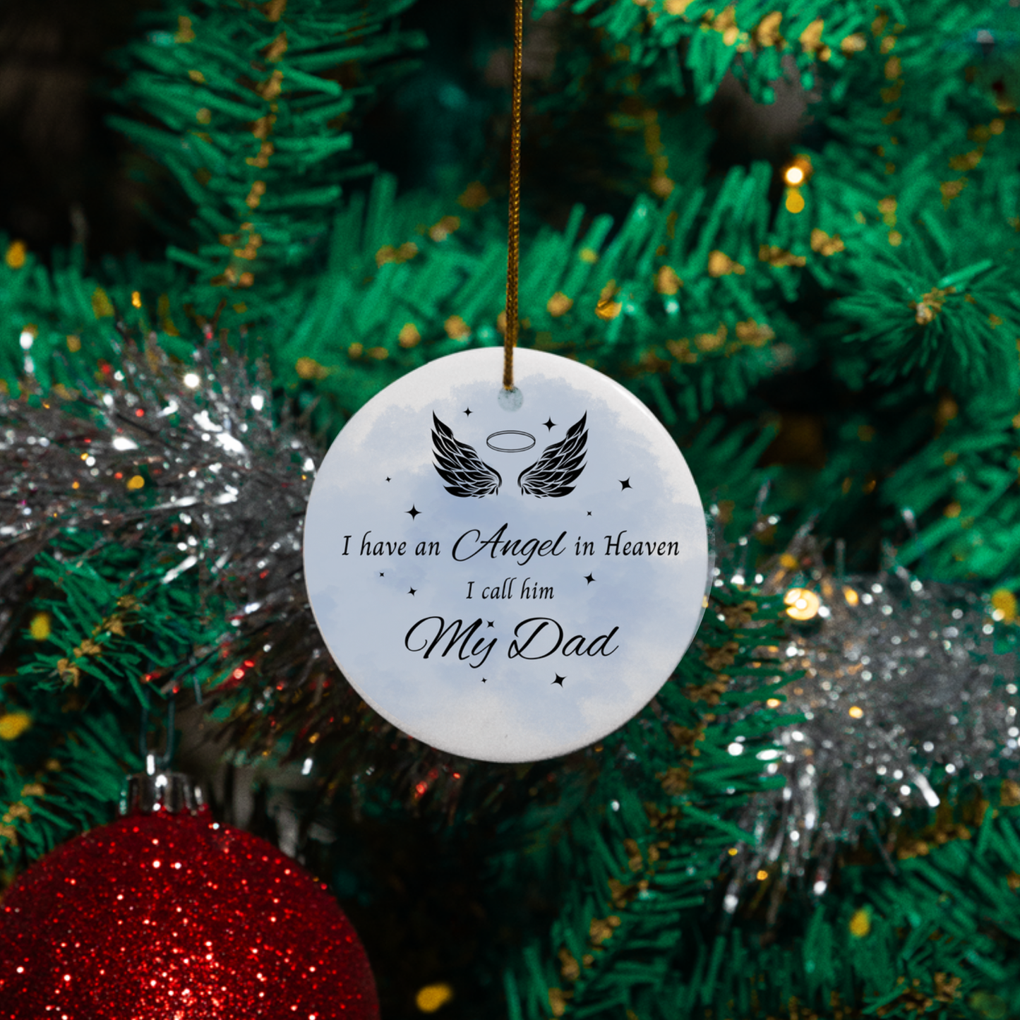 Angel(s) in Heaven Memorial | Circle Ornament