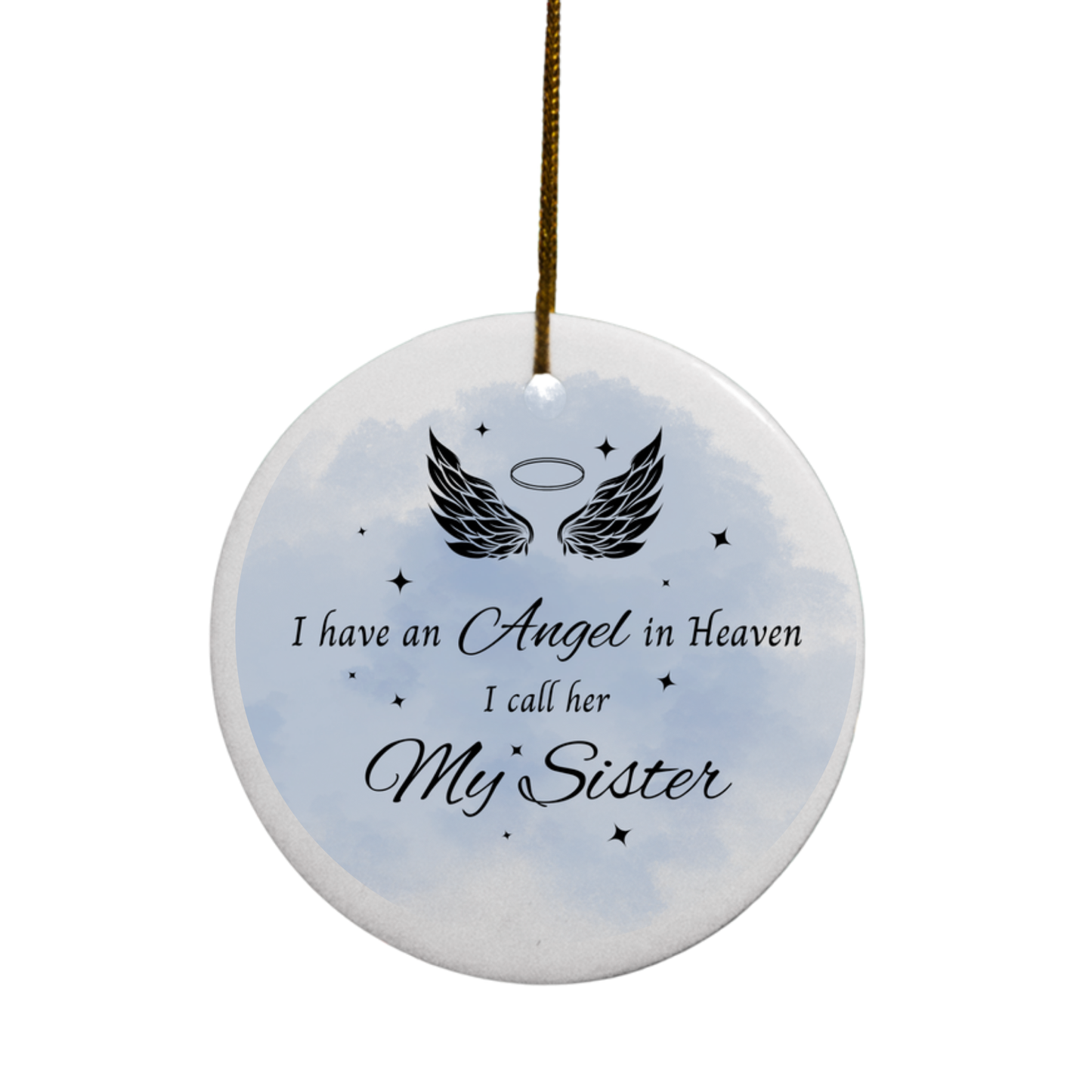 Angel(s) in Heaven Memorial | Circle Ornament